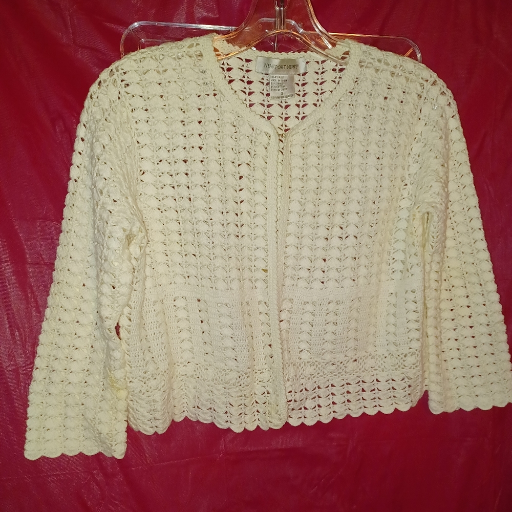 Womens S Newport News Crochet Shrug